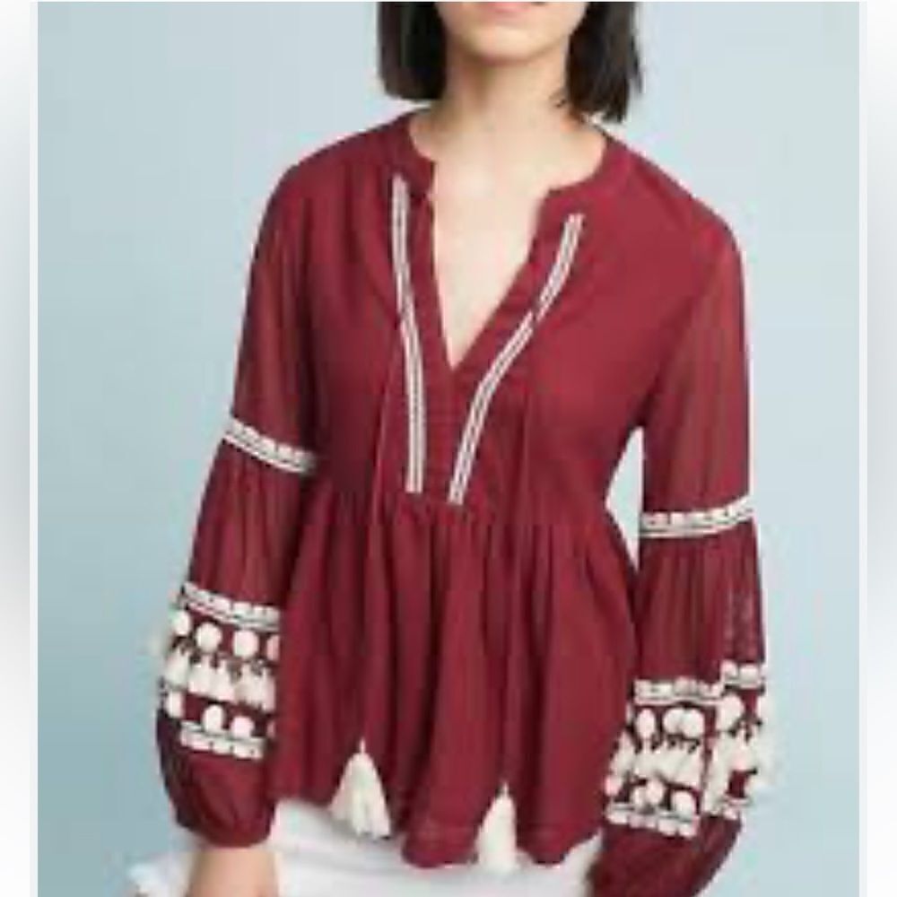 Vineet Bahl Nisha peasant top NWT